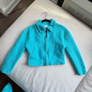 Zara Vibrant Blue Cropped Blazer